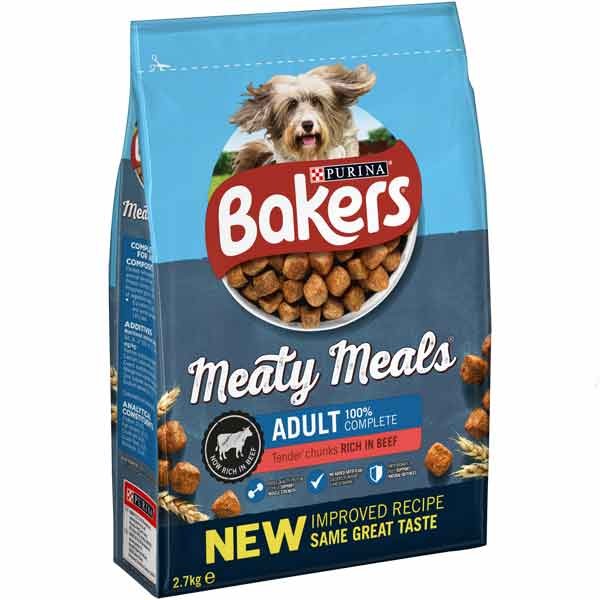 Bakers Meaty Meals Beef 2.7kg Dry Dog Food