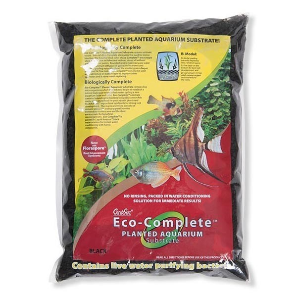 Caribsea Eco-Planted Freshwater Substrate Black 20lbs