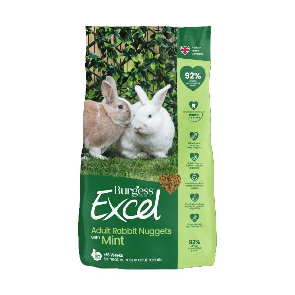 Burgess Excel Rabbit Mint Nuggets 10kg