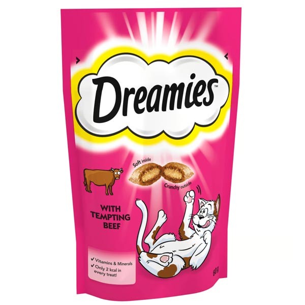 Dreamies with Tempting Beef 60g Cat Treat