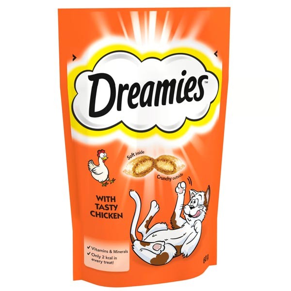 Dreamies with Tasty Chicken 60g Cat Treat