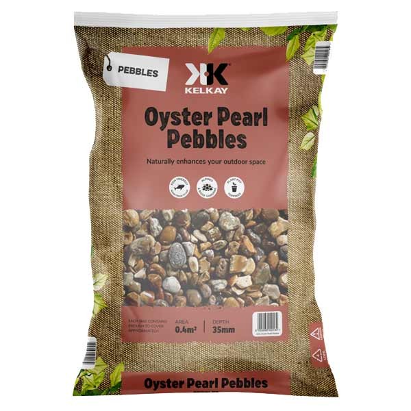 Oyster Pearl Grey & Cream Mottled Pebbles 10-25mm