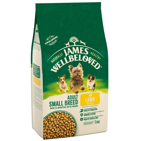 James Wellbeloved Lamb & Rice Small Breed Adult 1.5kg Dry Dog Food