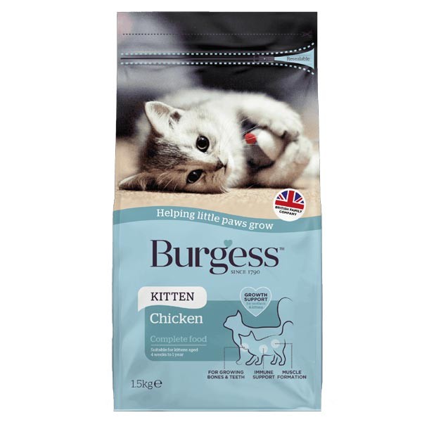 Burgess Chicken Kitten 1.5kg Dry Cat Food