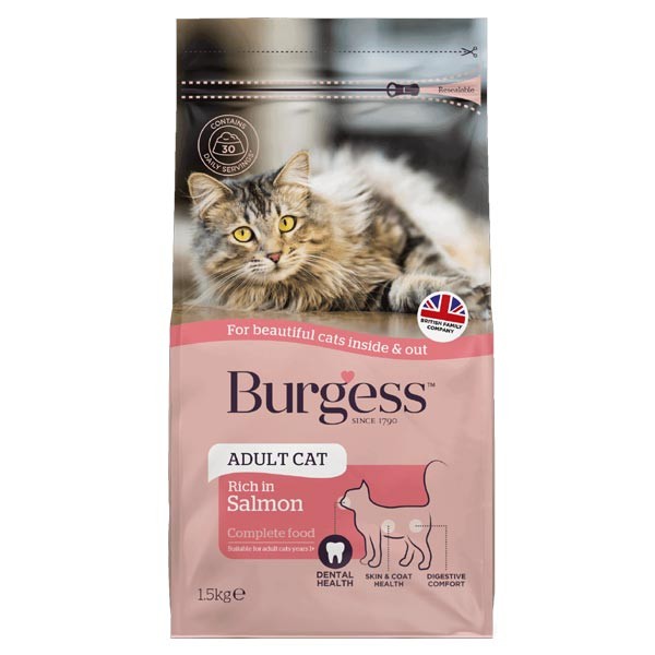 Burgess Salmon Adult 1.5kg Dry Cat Food