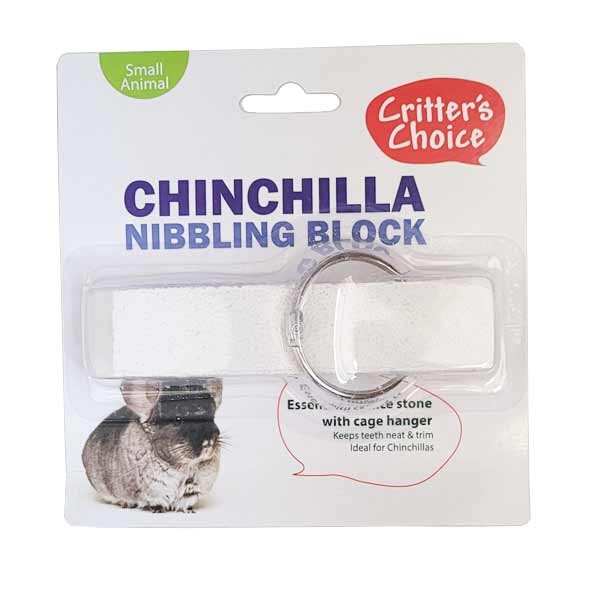 Critters Choice Chinchilla Nibbling Block With Cage Hanger