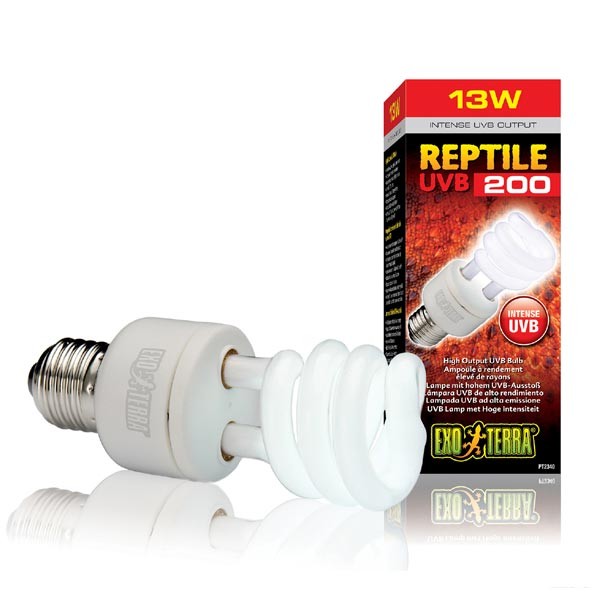 Exo Terra Reptile UVB200 High Output UVB Bulb - 13W