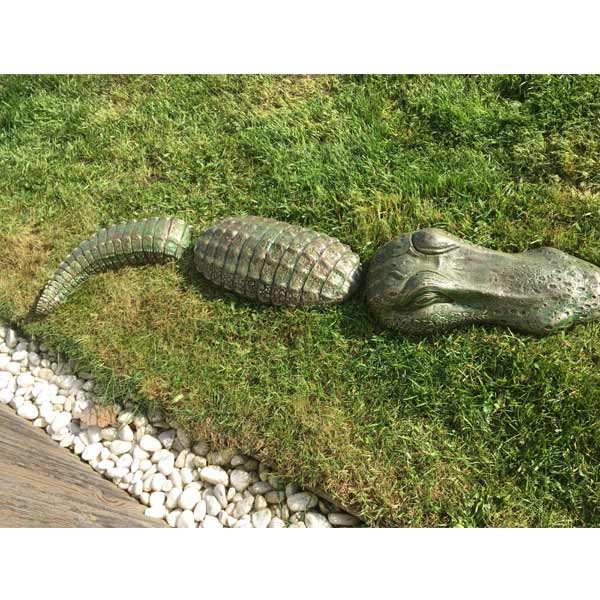 Crocodile Stone Garden Ornament (3 pieces) 88cm