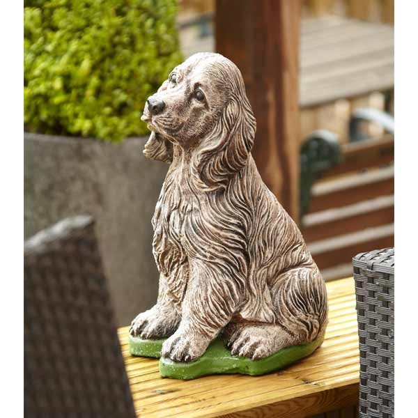 Spaniel Dog Stone Garden Ornament 26cm