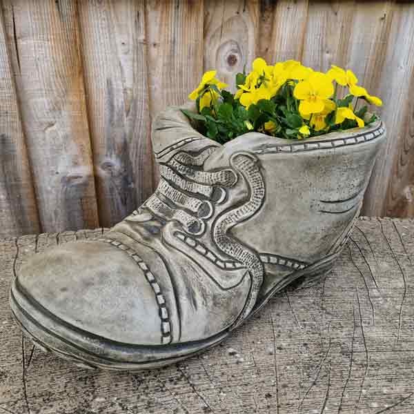 Boot Stone Planter 22cm