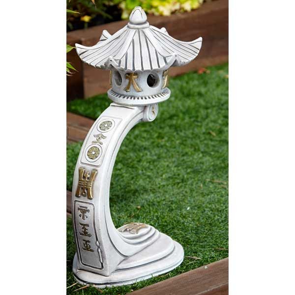 Curved Pagoda Oriental Stone Garden Ornament (Medium) 67cm