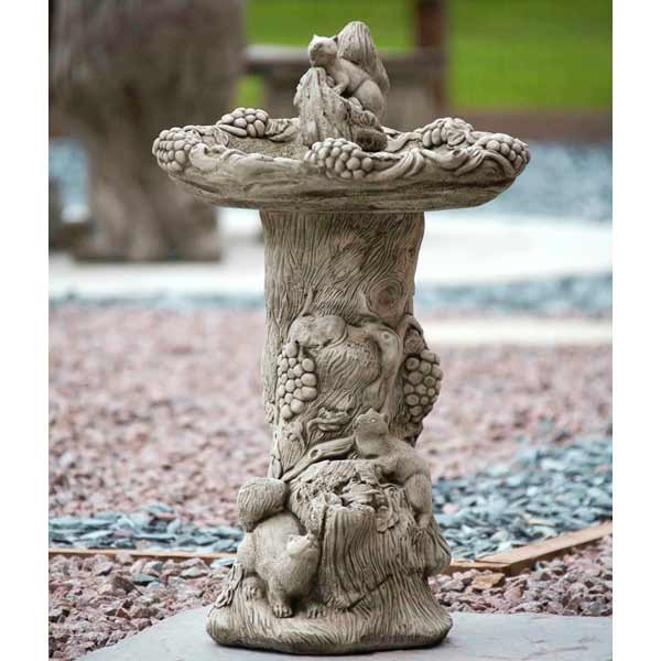 Squirrel Wildlife Stone Bird Bath 68cm