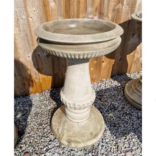 Fluted Stone Bird Bath 62cm