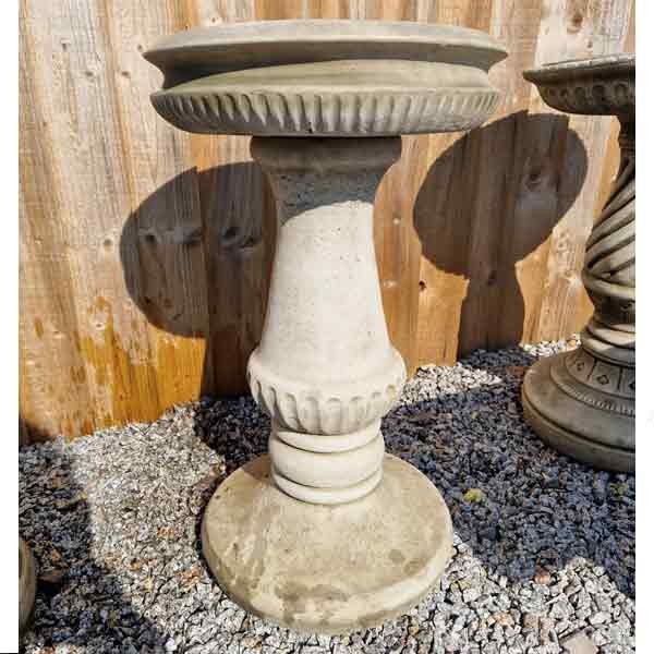 Fluted Stone Bird Bath 62cm