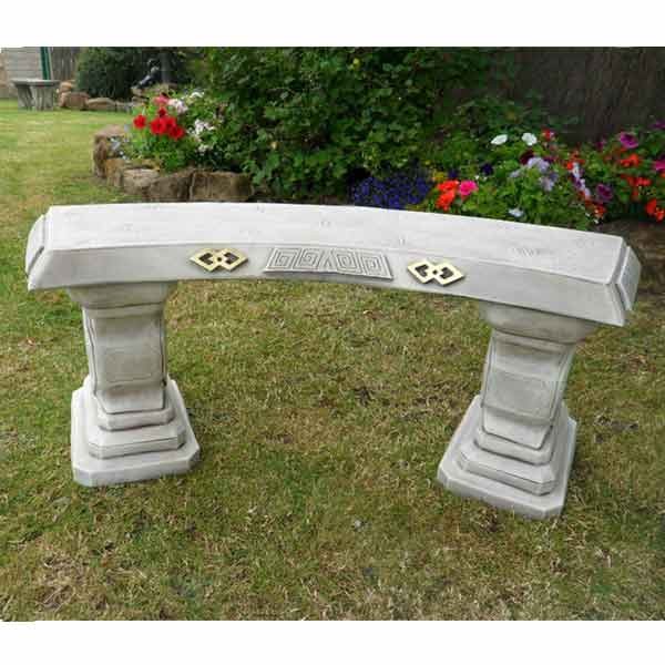 Japanese Curved Oriental Stone Bench 100cm