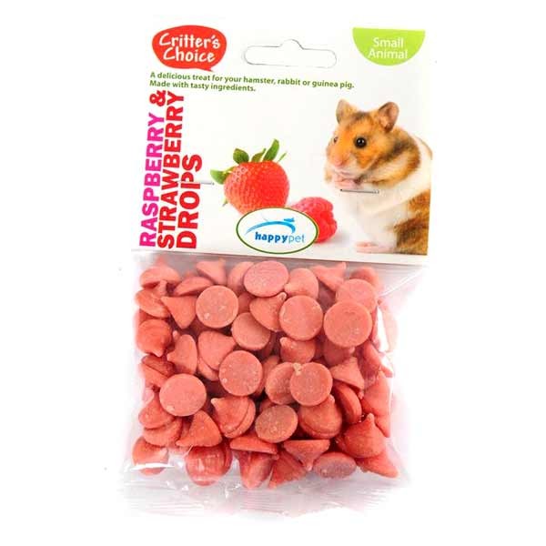 Critters Choice Raspberry & Strawberry Drops 75g Small Animal Treat