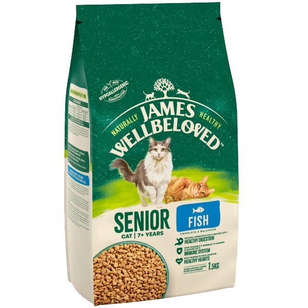 James Wellbeloved Fish & Rice Senior 1.5kg Dry Cat Food