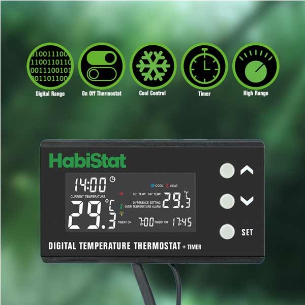 HabiStat Digital Temperature Thermostat Timer 600 Watt