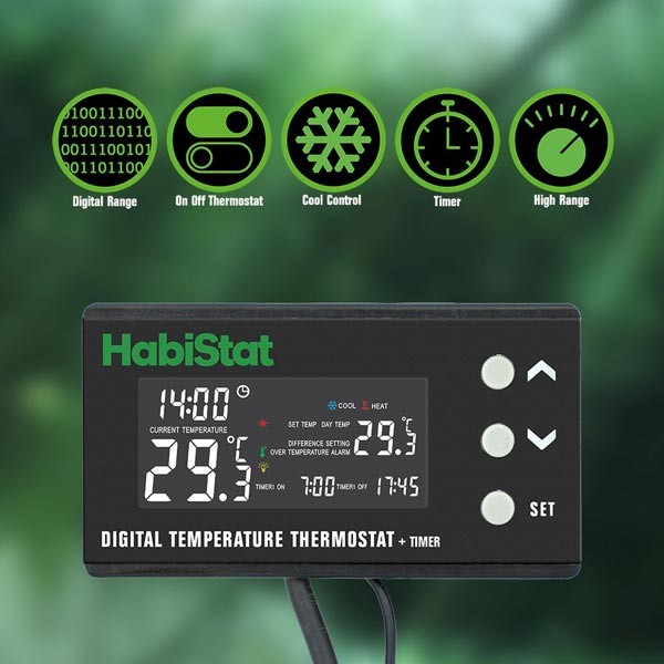 HabiStat Digital Temperature Thermostat Day/Night Timer