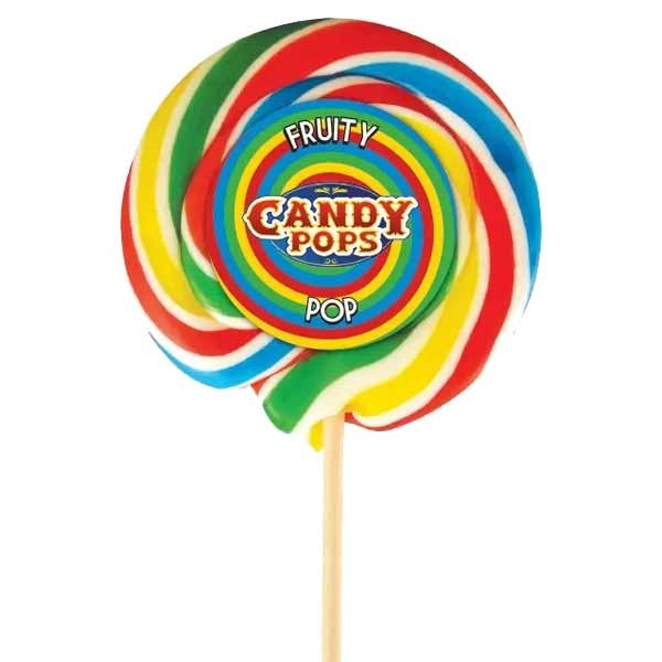 McAdams Candy Pops Large Wheel Rainbow Lolly 75g