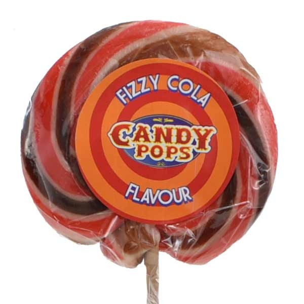 McAdams Candy Pops Large Fizzy Cola Wheel Lolly 75g