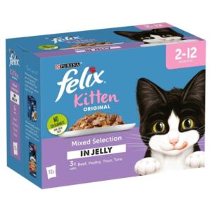 Felix Original Mixed Selection in Jelly Kitten 12x100g Wet Cat Food