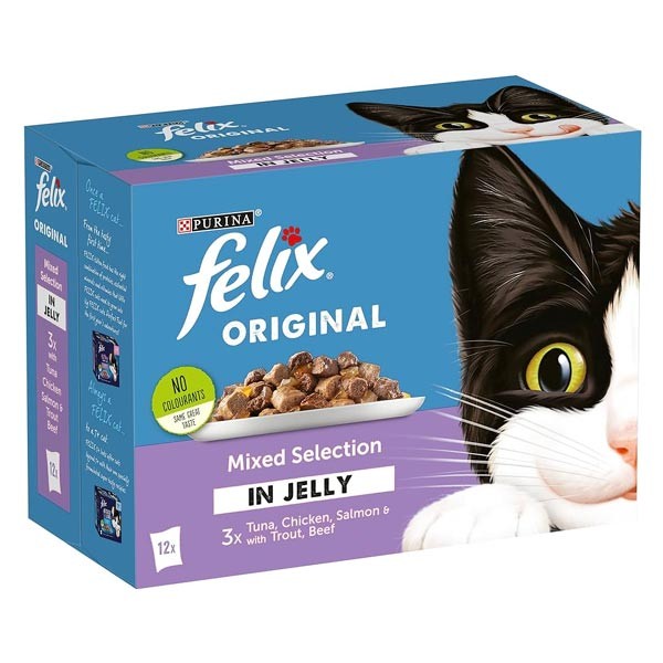 Felix Original Mixed Selection in Jelly Adult 12x100g Wet Cat Food