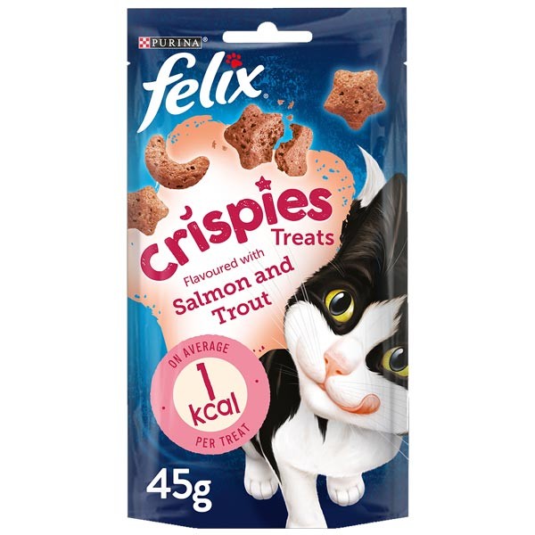 Felix Crispies Salmon & Trout 45g Cat Treat