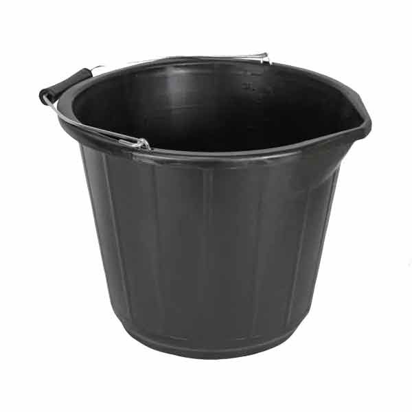 Faithfull General-Purpose Bucket 14 litre (3 gallon) Black