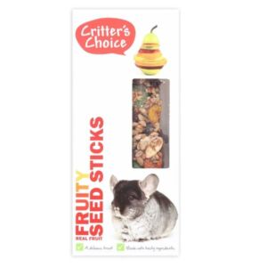 Critters Choice Fruity Chinchilla Seedsticks 2 Pack Small Animal Treat