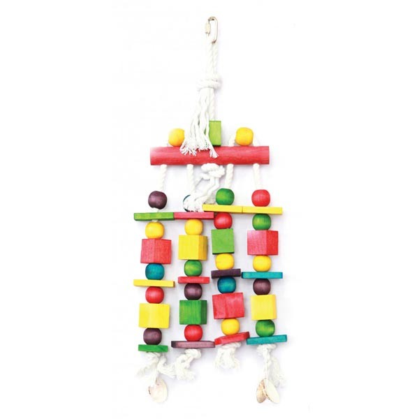 Happy Pet Blocks N Beads Parrot Toy