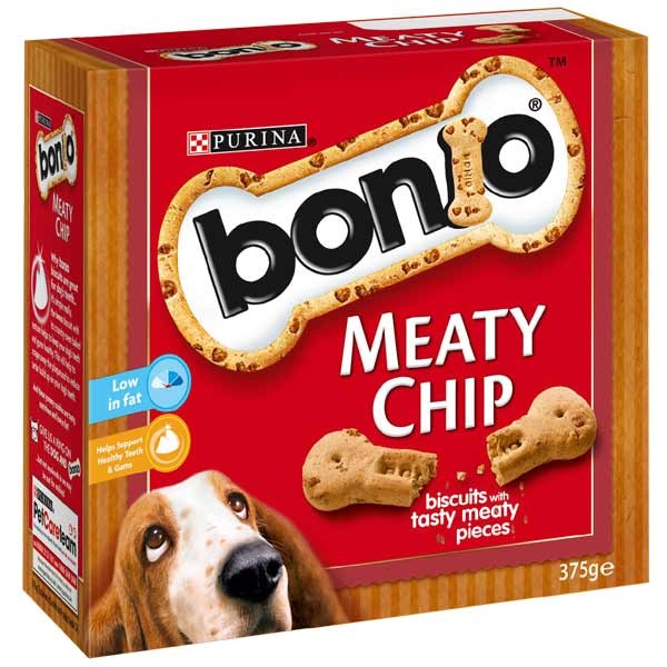 Bonio Meaty Chip Biscuits 375g Dog Treat