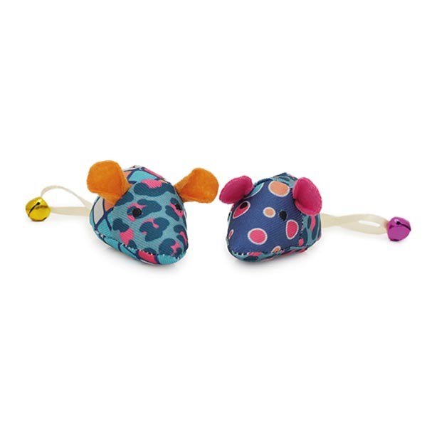 Rosewood Patchwork Mice Duo Cat Toy