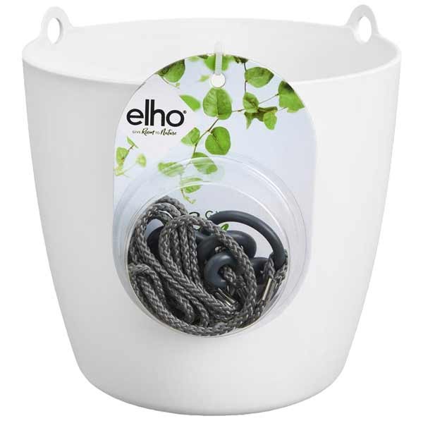 Elho Brussels Hanging Basket White 18cm Flower Pot