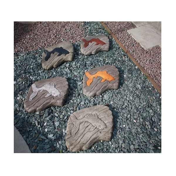 Koi Carp Stone Plaque Garden Ornament 58cm