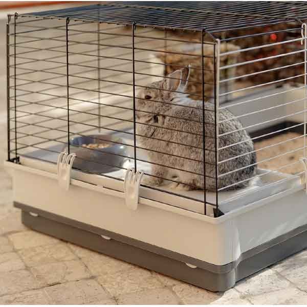 Ferplast Krolik Extra Large Grey Rabbit / Guinea Pig Cage