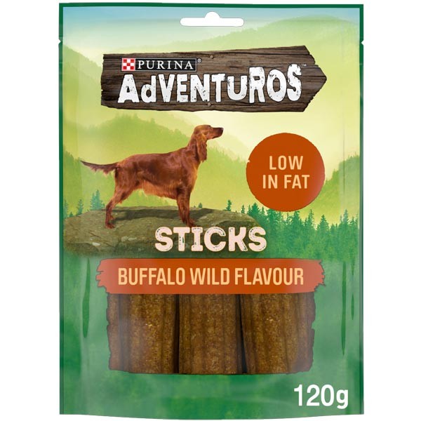 Adventuros Sticks Treats Wild Buffalo 120g Dog Treat