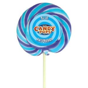 McAdams Candy Pops Large Blue Raspberry Wheel Lolly 75g