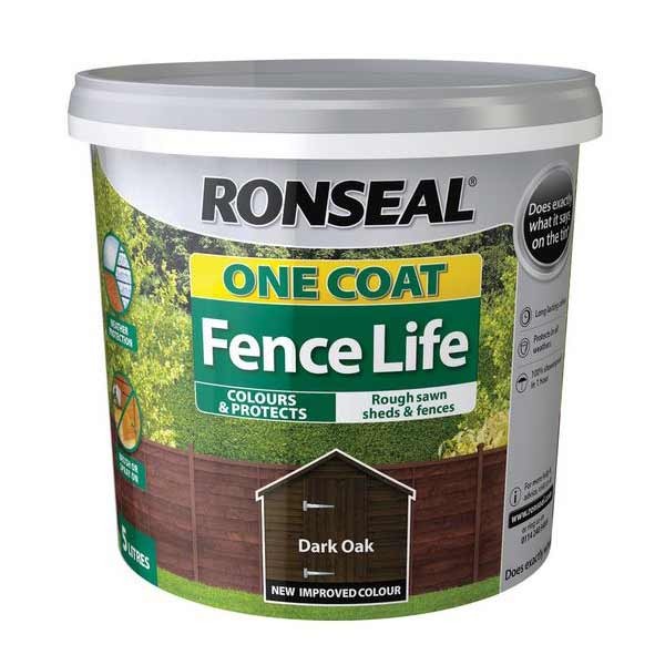 Ronseal One Coat Fencelife Dark Oak 5 Litres