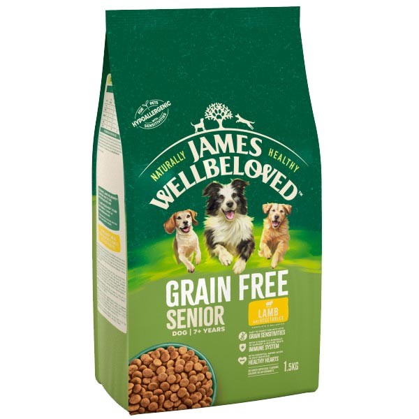 James Wellbeloved Grain Free Lamb & Veg Senior 1.5kg Dry Dog Food