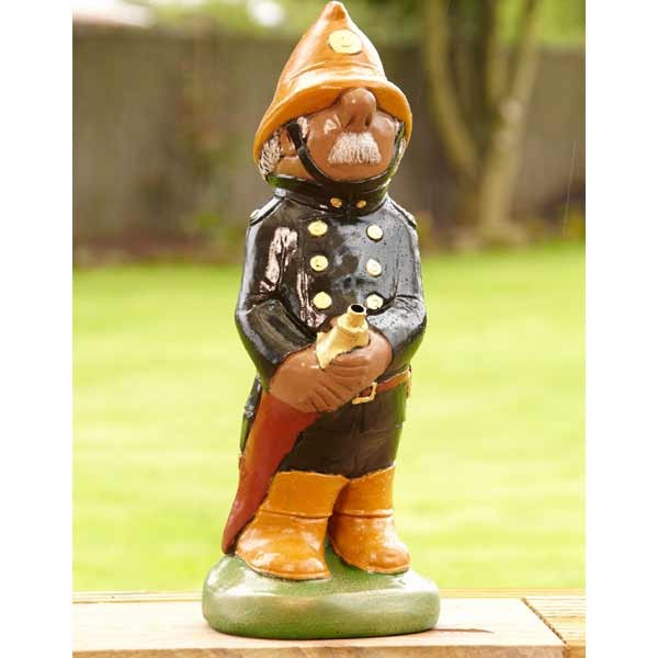 Fireman Painted Stone Garden Ornament/Fountain 55cm