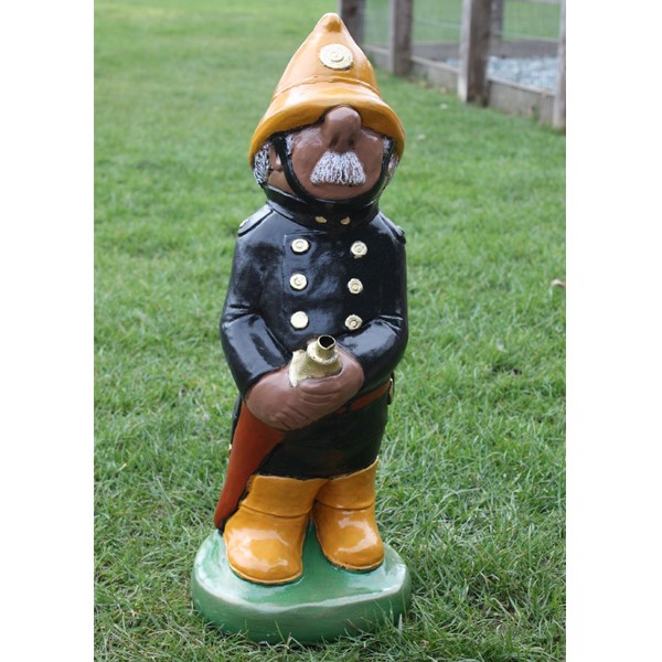 Fireman Painted Stone Garden Ornament/Fountain 55cm