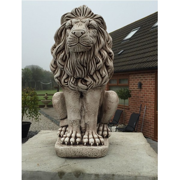 Downton Lion Stone Garden Ornament 60cm