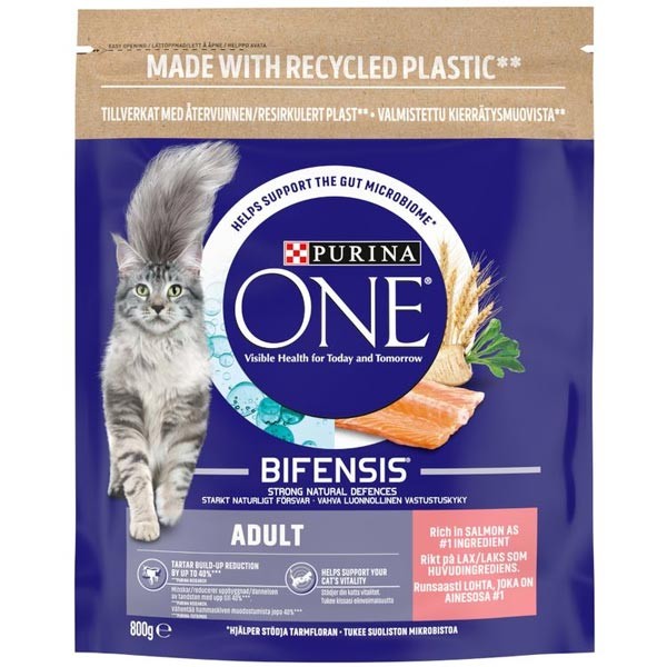 Purina One Salmon & Wheat Adult 800g Dry Cat Food