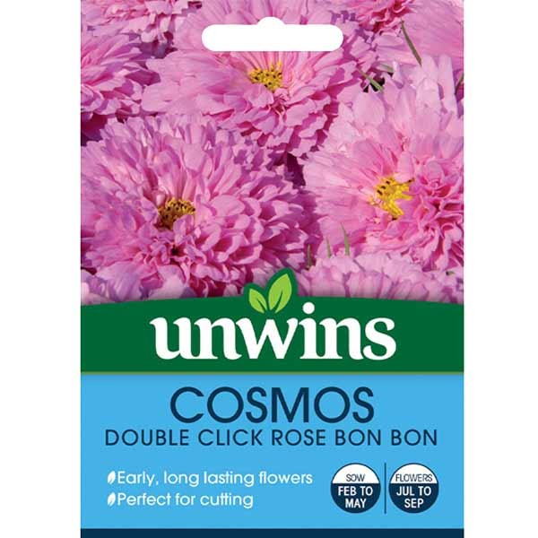 Unwins Cosmos Double Click Rose Bon Bon Seeds