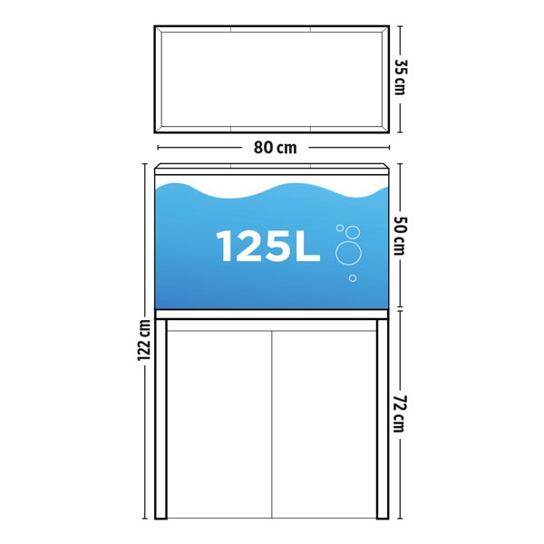 Fluval Roma 125 Oak Bluetooth LED Aquarium & Cabinet