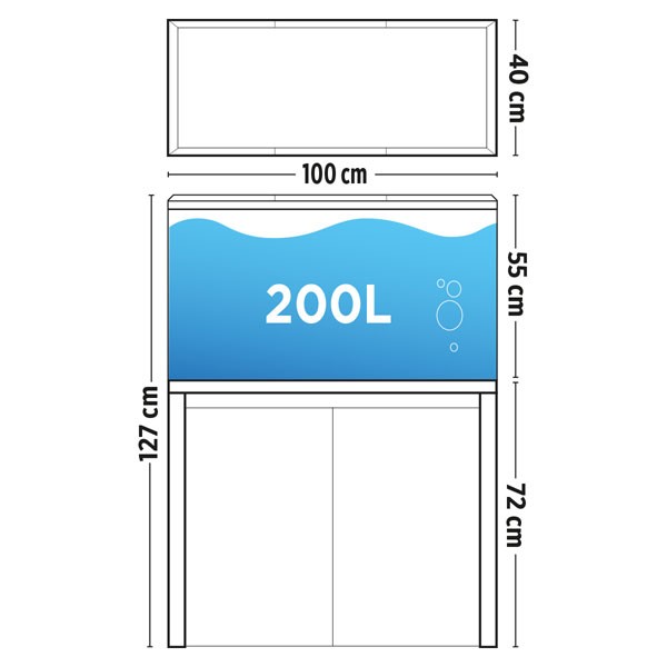 Fluval Roma 200 Oak Bluetooth LED Aquarium & Cabinet