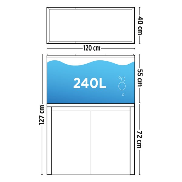 Fluval Roma 240 Oak Bluetooth LED Aquarium & Cabinet