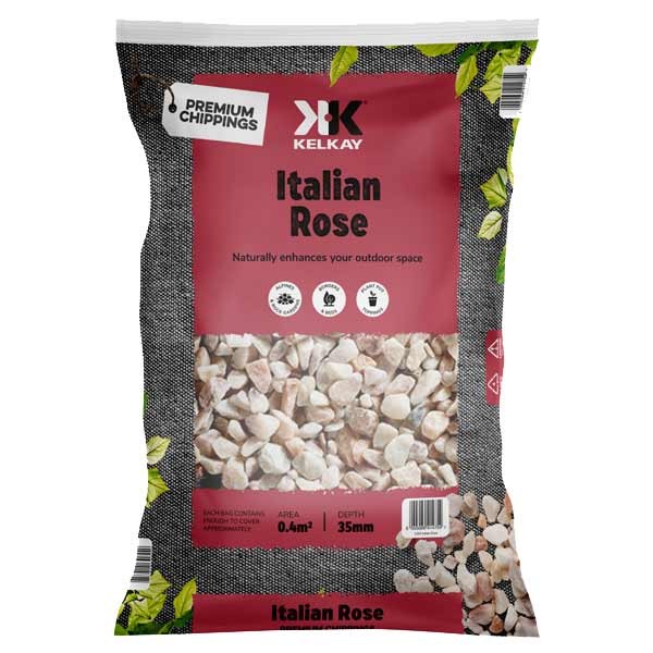 Italian Rose Premium White with Rose Tones Gravel Chippings 16-32mm