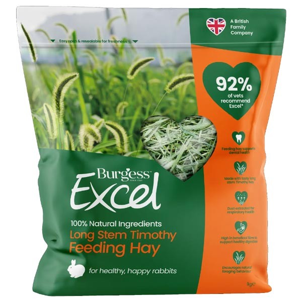 Burgess Excel Long Stem Feeding Hay 1kg